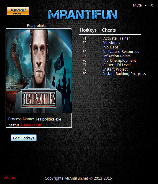 Трейнер +8 для версии 1.3 от MrAntiFun