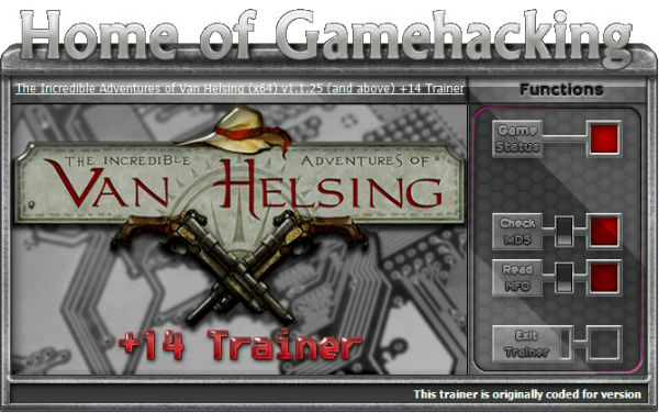 Трейнер +14 для версии 1.1.25 (Steam; x64) от HoG