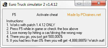 Трейнер +1 для версии 1.4.12 от PCtrainers