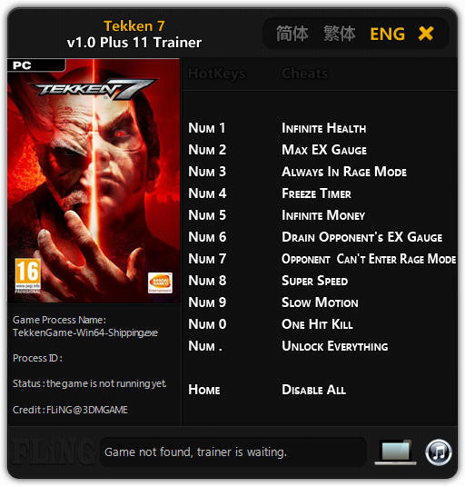 Трейнер +11 для версии 1.0 от FLiNG