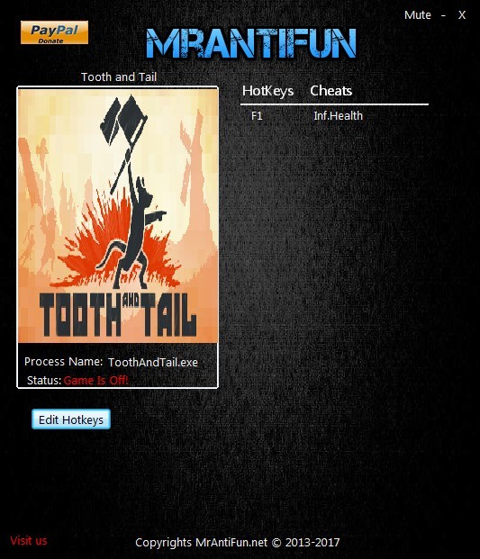 Трейнер +1 для версии 1.0.2 от MrAntiFun