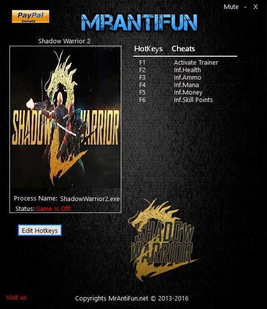 Трейнер +5 для версии 1.3.0 от MrAntiFun