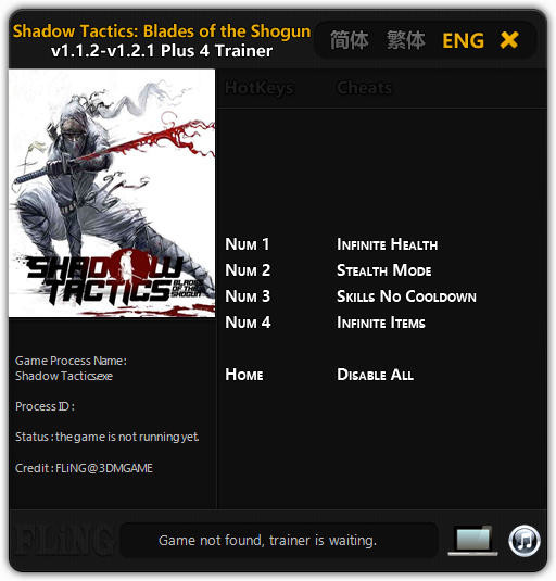 Трейнер +4 для версиий 1.1.2 - 1.2.1 от FLiNG