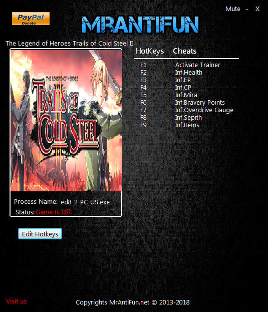 Трейнер +8 для версии 1.3.1 от MrAntiFun
