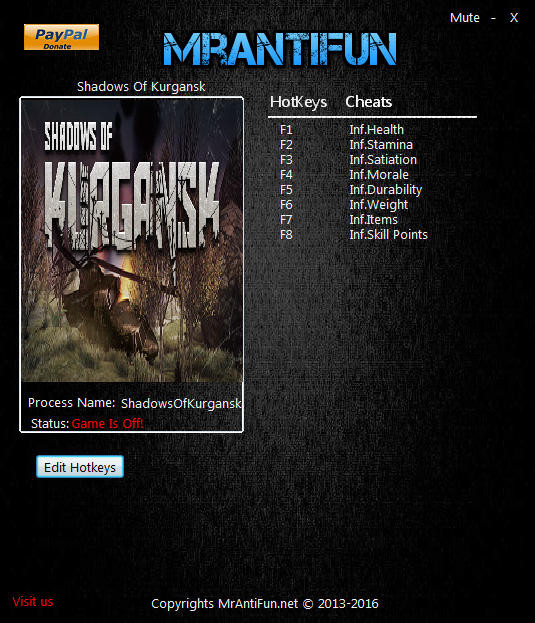 Трейнер +8 для версии 0.1.45 от MrAntiFun
