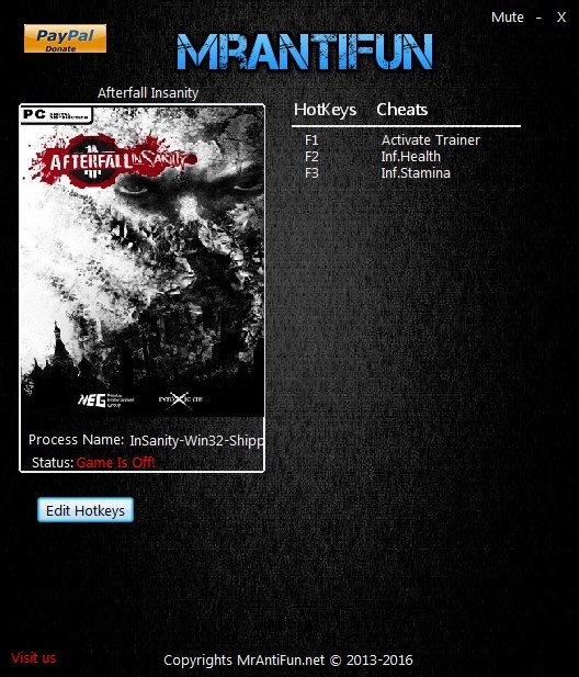 Трейнер +2 для версии 12.28.2016 от MrAntiFun