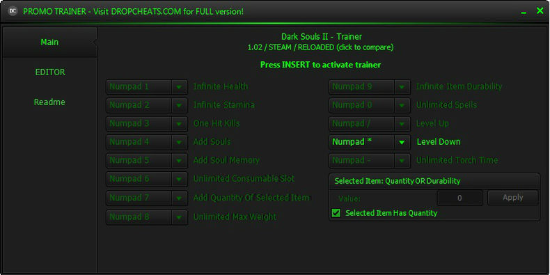 Трейнер +1 для версии 1.02 (Steam) от Dropcheats.com