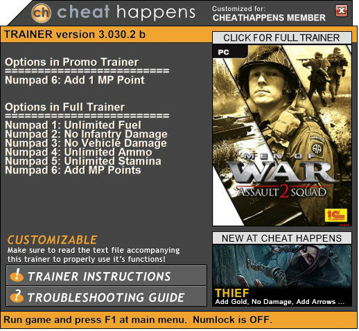 Трейнер +1 для версии 3.030.2b от Cheat Happens