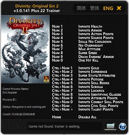 Трейнер +22 для версии 3.0.141 от FLiNG
