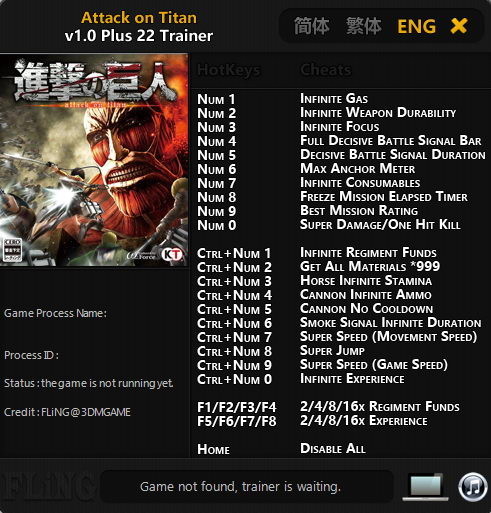Трейнер +22 для версии 1.0 от FLiNG