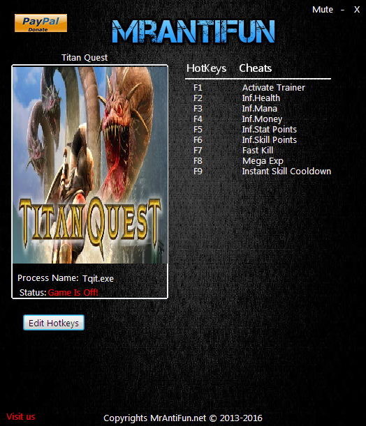 Трейнер +8 для версии 1.1 от MrAntiFun