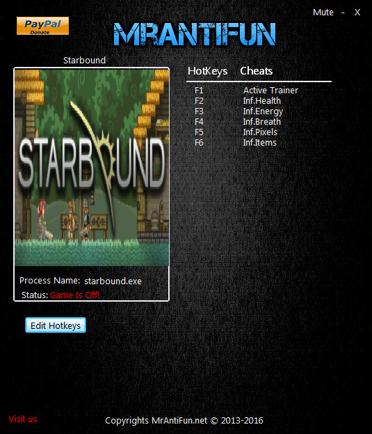 Трейнер +5 для версии 16.12.2015 32bit от MrAntiFun