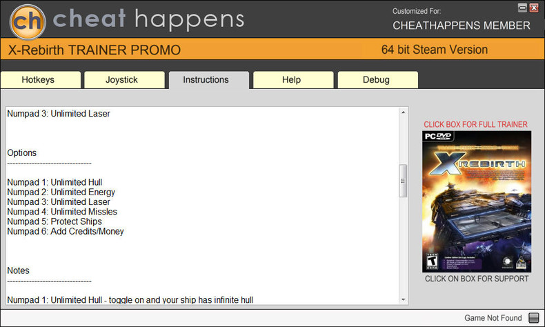 Трейнер +6 для версии 4.30 254587 (64-BIT) от CheatHappens.com