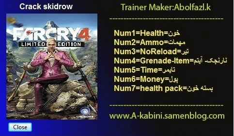 Трейнер +7 для версии 1.0 (x86) от Abolfazl.k