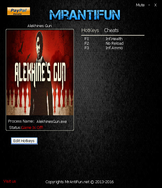 Трейнер +3 для версии 1.00 от MrAntiFun