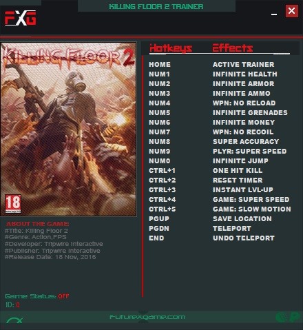 Трейнер +16 для версии 1059 от FutureX