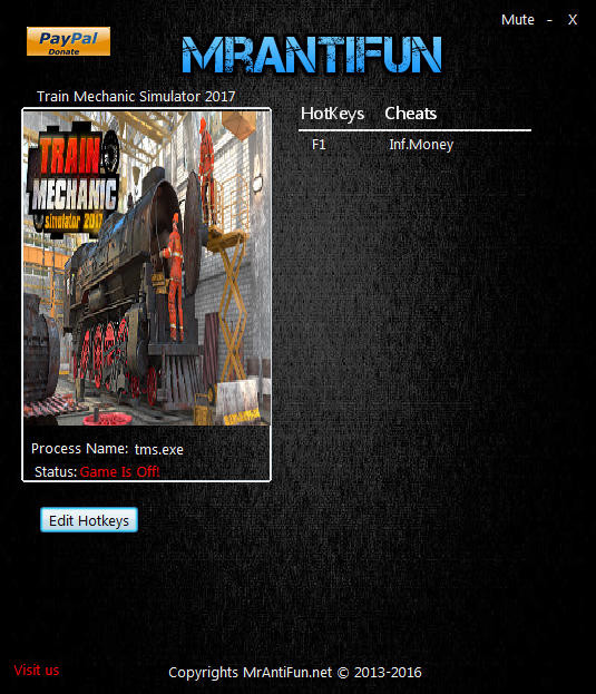 Трейнер +1 для версии 1.0.16 от MrAntiFun