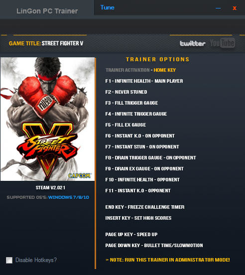 Трейнер +15 для версии 2.021 от LinGon