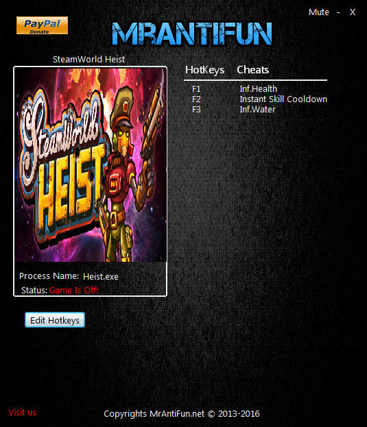 Трейнер +3 для версии 1.00 от MrAntiFun