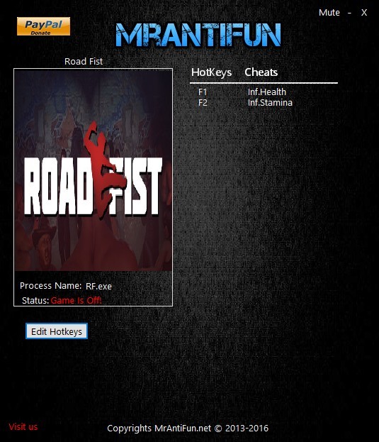 Трейнер +2 для версии 1.00 от MrAntiFun