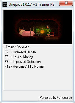 Трейнер +3 для версии 1.0.17 от Whocares