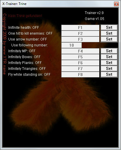 Трейнер +9 для версии 1.05 (x64) от X-Trainer