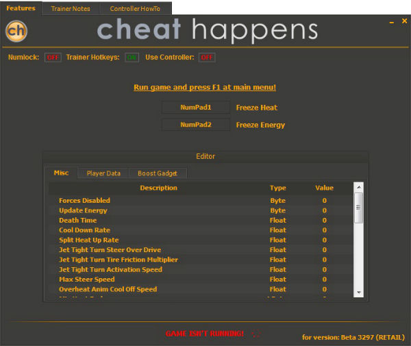 Трейнер +2 для версии Beta 3297 от CH