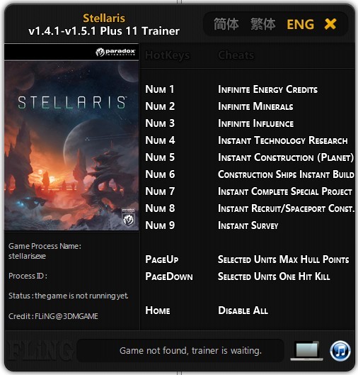 Трейнер +11 для версии 1.4.1 - 1.5.1 от FLiNG