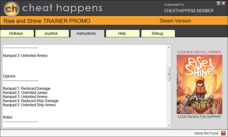 Трейнер +5 для оригинальной версии от Cheat Happens
