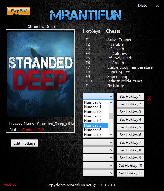 Трейнер +10 для версии 0.16: x64 от MrAntiFun