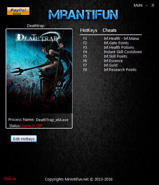 Трейнер +9 для версии 1.0.6: 64Bit от Mr.AntiFun