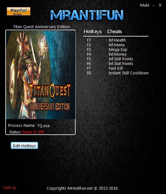 Трейнер +8 для версии 1.3 от MrAntiFun