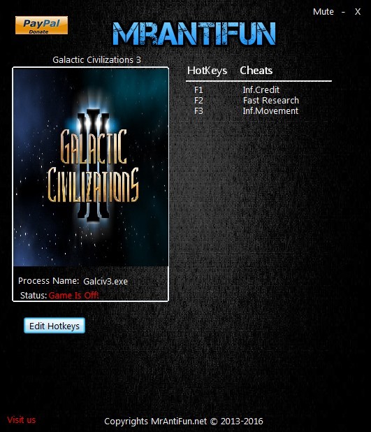 Трейнер +3 для версии 2.61 от MrAntiFun