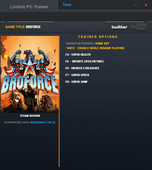 Трейнер +5 для версии Update 2016 от LinGon