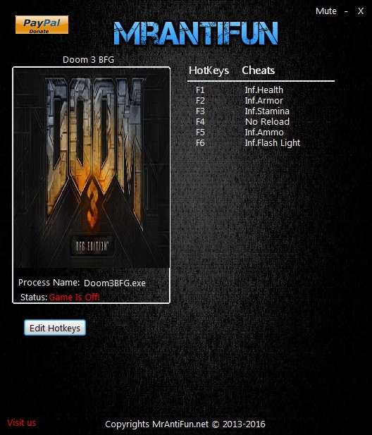 Трейнер +6 для версии 1.0.34 от MrAntiFun