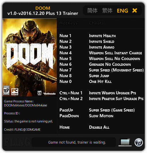 Трейнер +13 для версии 1.0 - Update 2016.12.20 от FLiNG