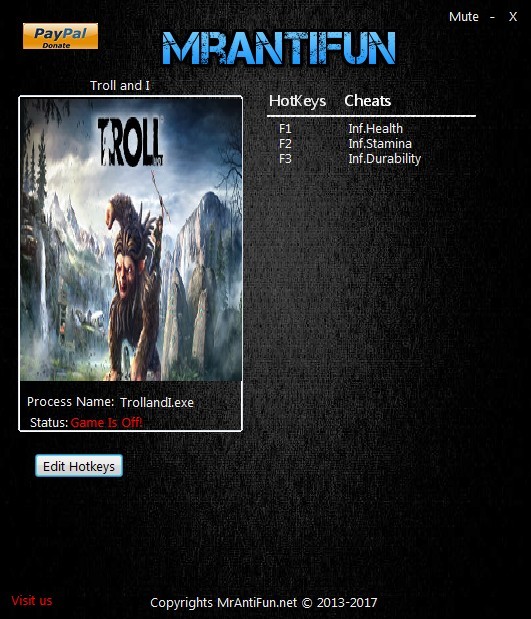 Трейнер +3 для версии 1.00 от MrAntiFun