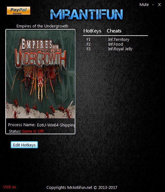 Трейнер +3 для версии 0.1141 от MrAntiFun