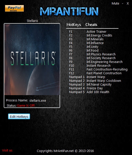 Трейнер +16 для версии 2.0.2 от MrAntiFun