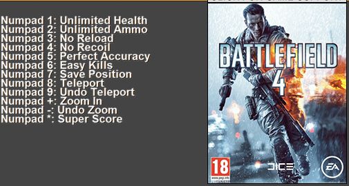 Battlefield 4 - Trainer +12 (Update 10.29.2013)	