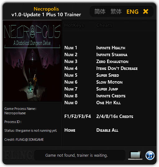 Трейнер +10 для версии 1.0 Update 1 от FLiNG