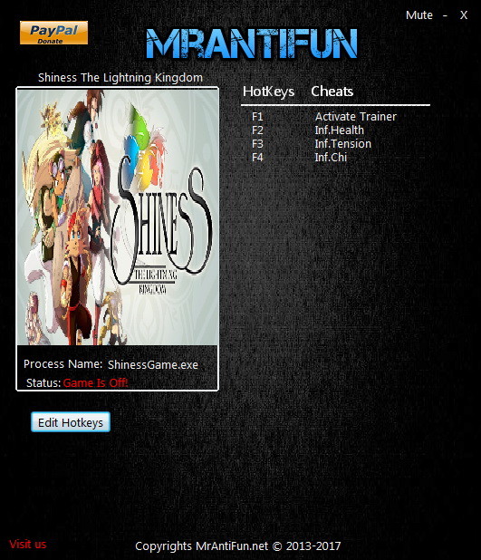 Трейнер +3 для версии 1.00 от MrAntiFun
