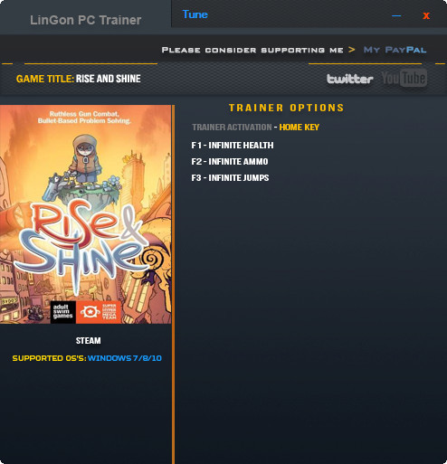 Трейнер +3 для версии 1.01 от LinGon
