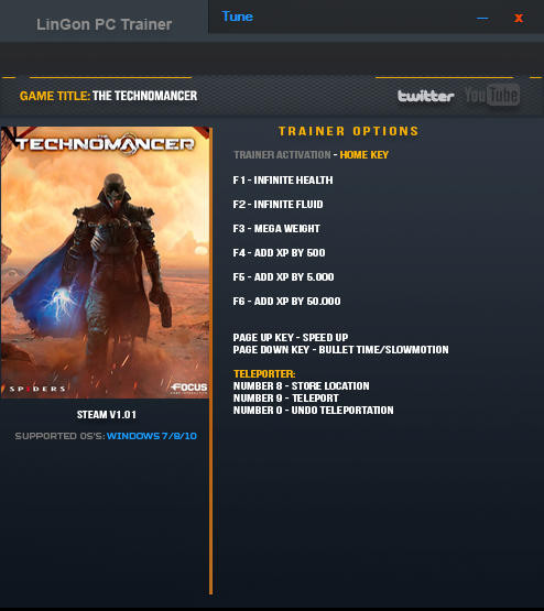 Трейнер +8 для версии 1.01 от LinGon