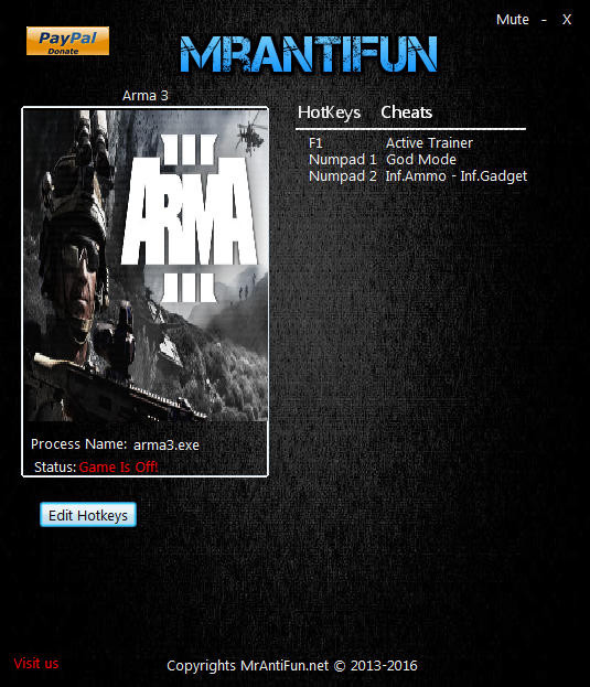 Трейнер +3 для версии 1.58H от MrAntiFun