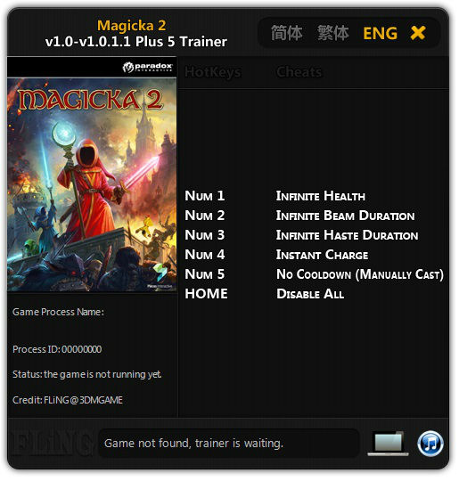 Трейнер +5 для версии 1.0 - 1.0.1.1 от FLiNG