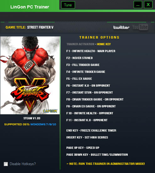 Трейнер +15 для версии 1.03 от LinGon