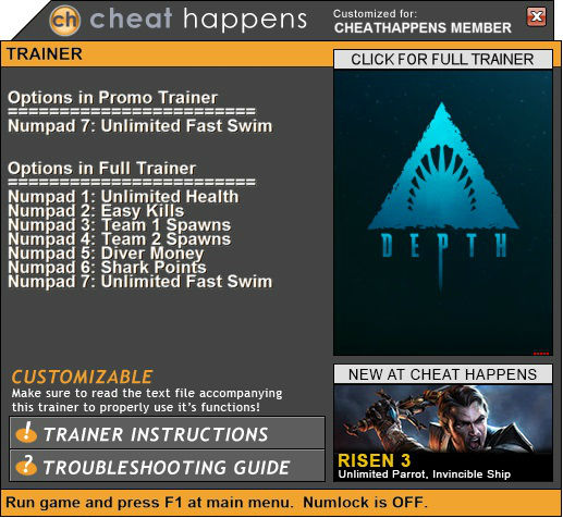 Трейнер +1 для версии 1.0 от CH