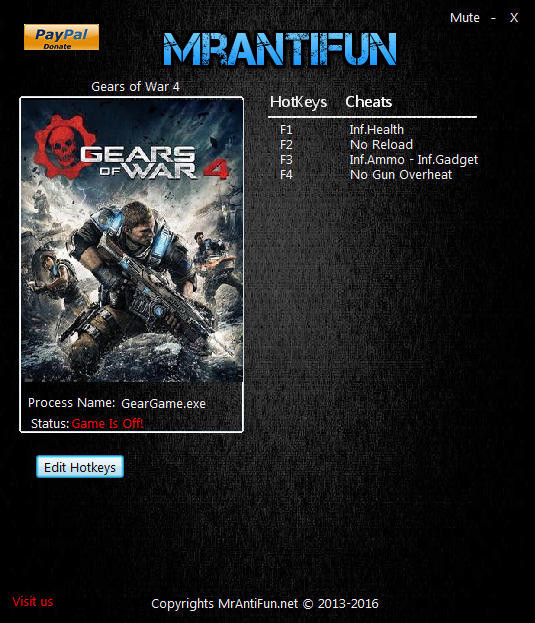 Трейнер +5 для версии от 12.10.2016 от MrAntiFun