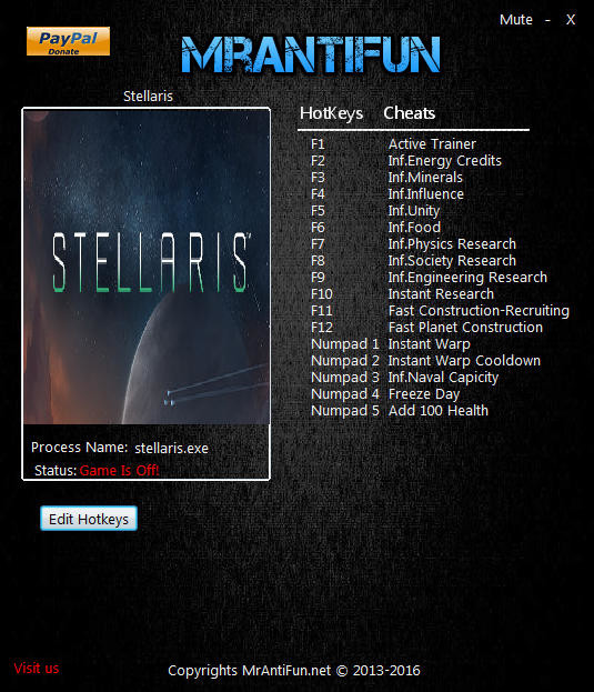 Трейнер +16 для версии 2.0.1 от MrAntiFun
